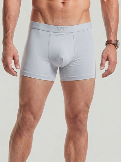 KZZ Men's Breathable Solid-Color Letter-Print Boxer underwear