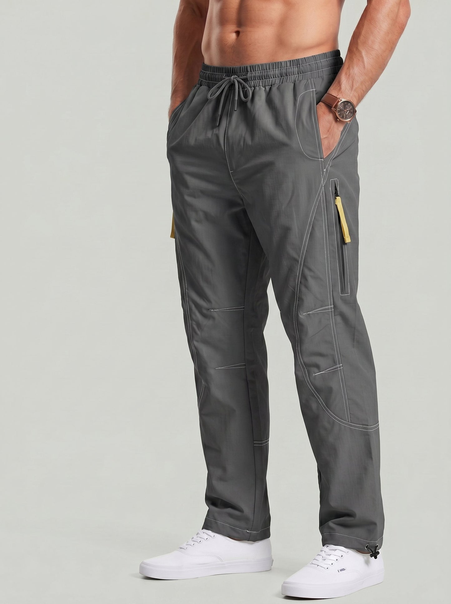 KZZ Casual Cargo Parachute Pants