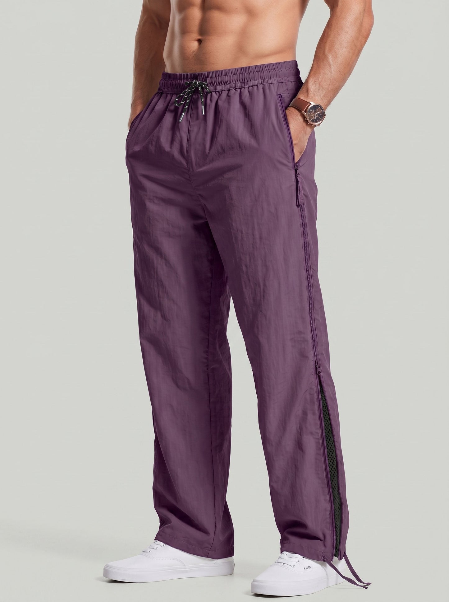KZZ Men's Wide-Leg Techwear Trousers