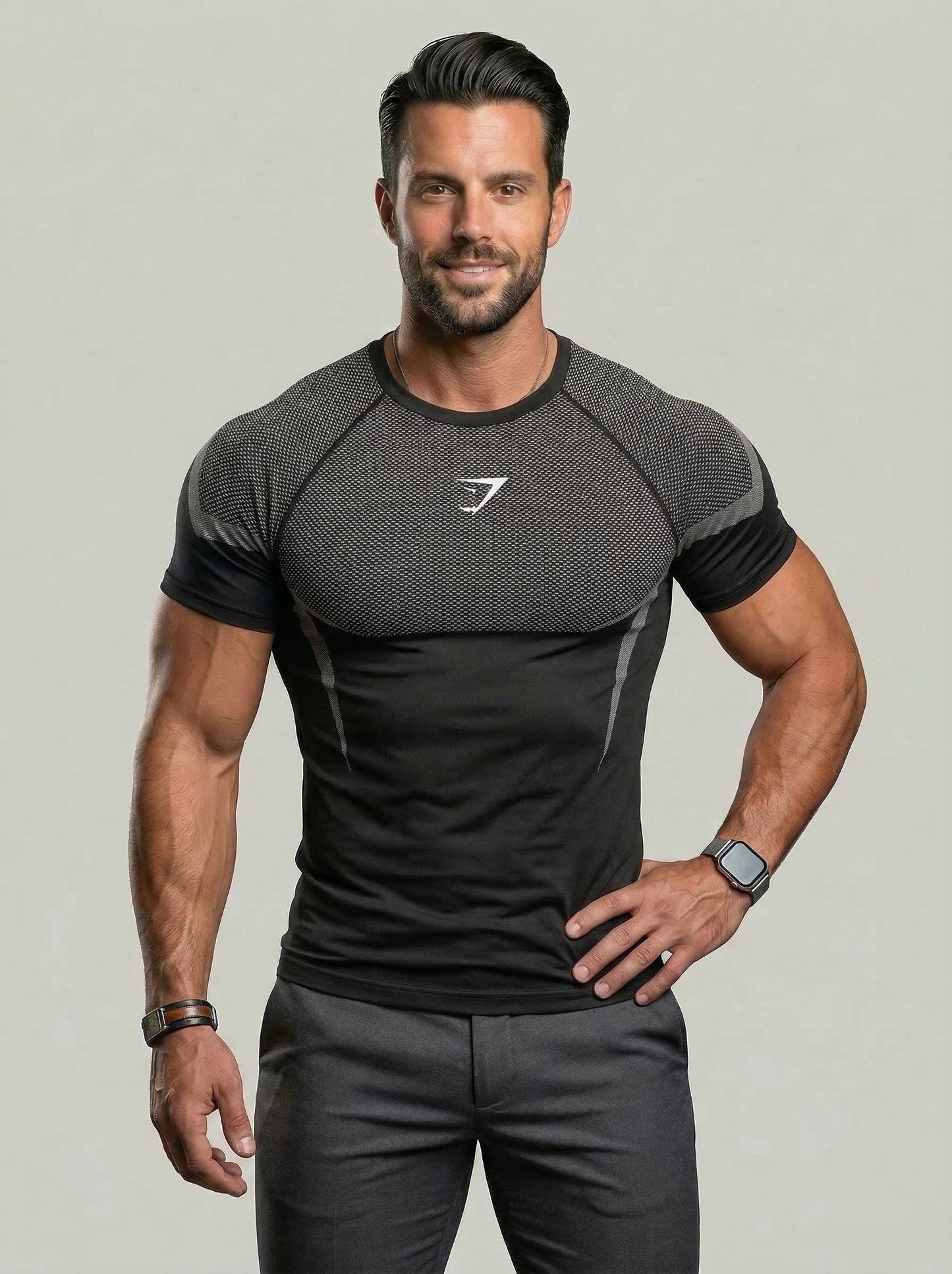 KZZ Men's  Casual Running  Short Sleeve T-Shirt