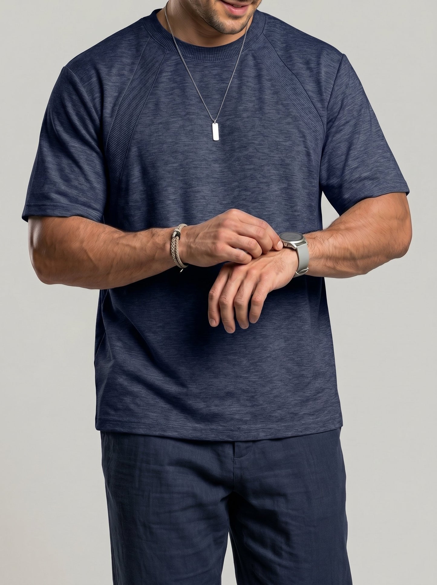 KZZ Men's Crew Neck T-Shirt