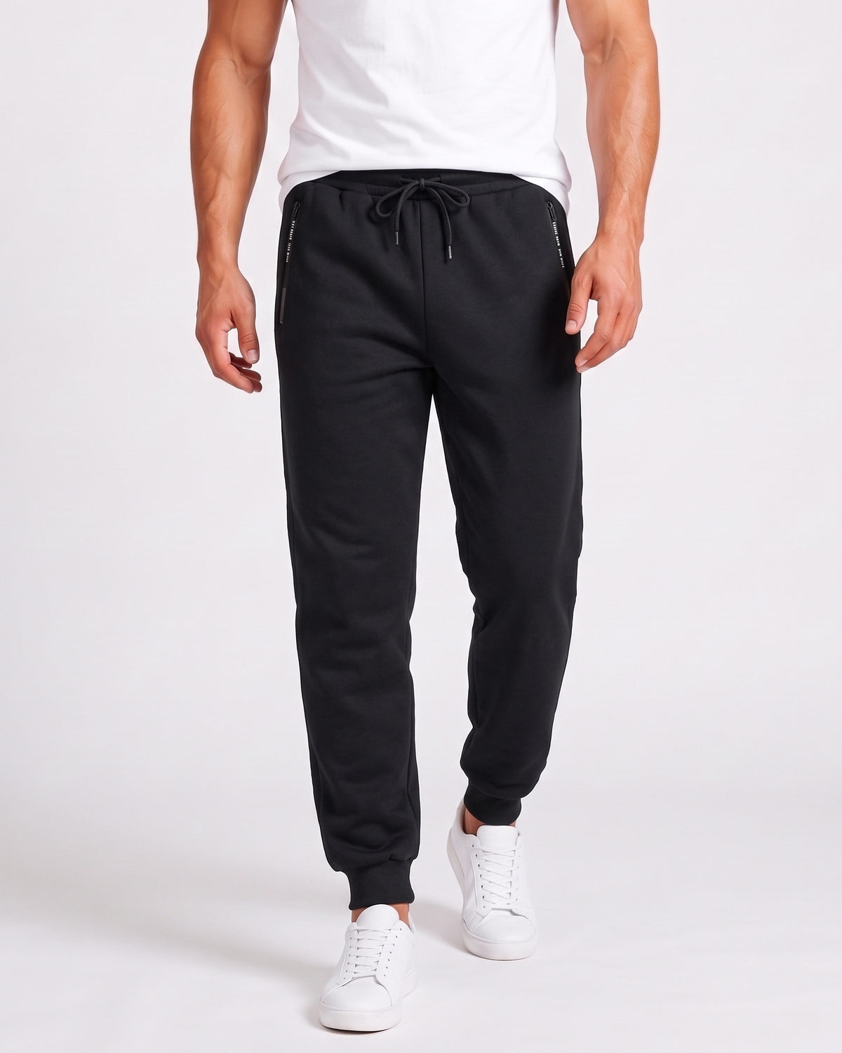 KZZ Men's Thick Warm Lined Sports Pants
