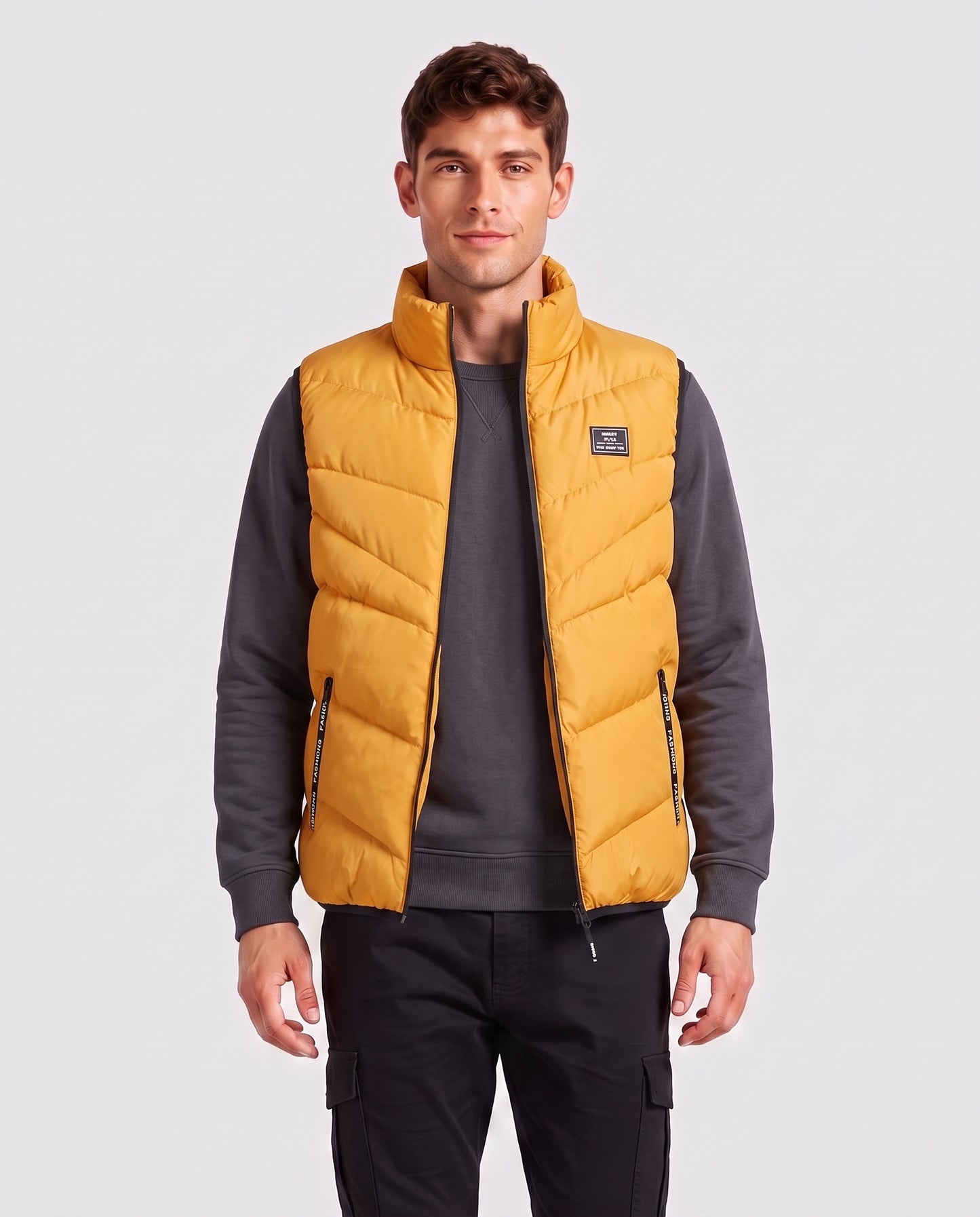 KZZ Loose-fit stand-collar vest