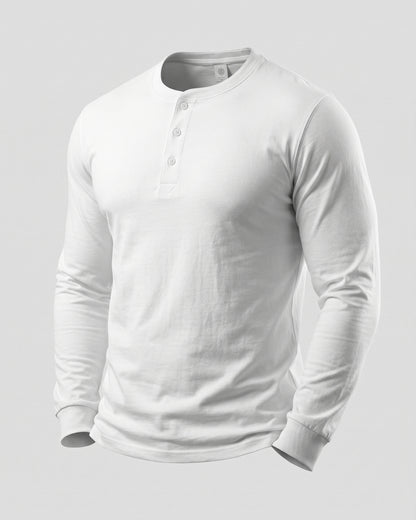 KZZ Men's casual layered top with multiple buttons on the front