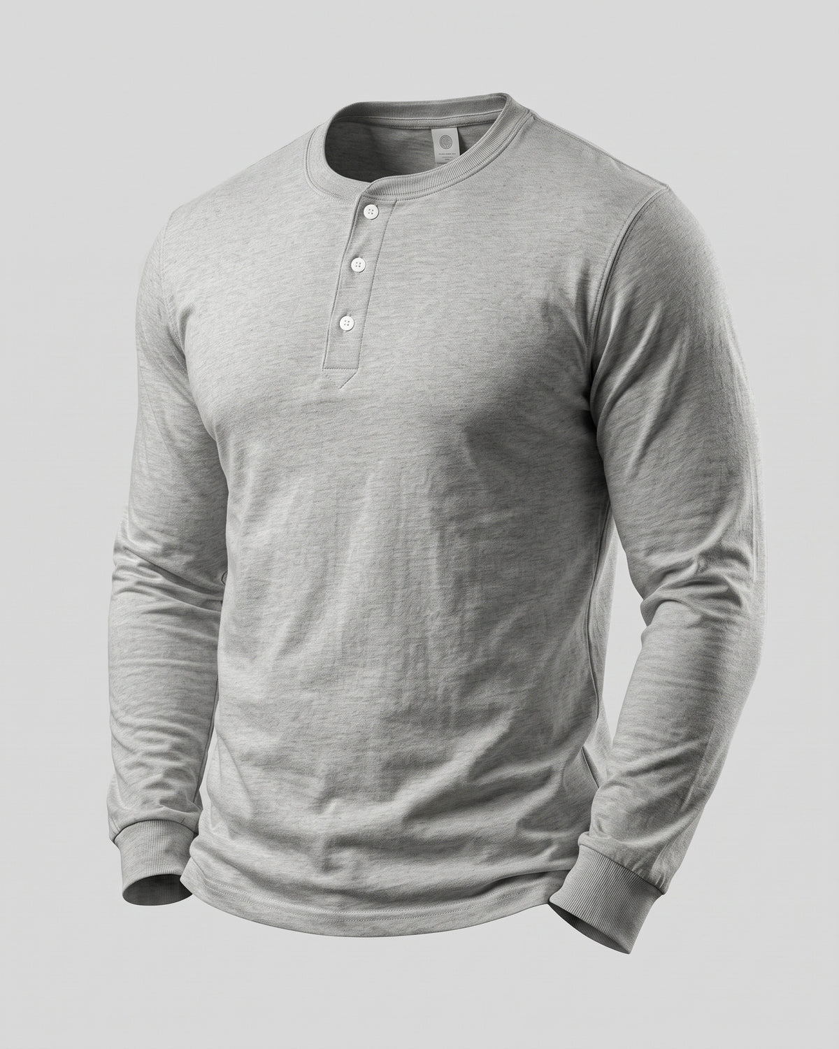 KZZ Men's casual layered top with multiple buttons on the front
