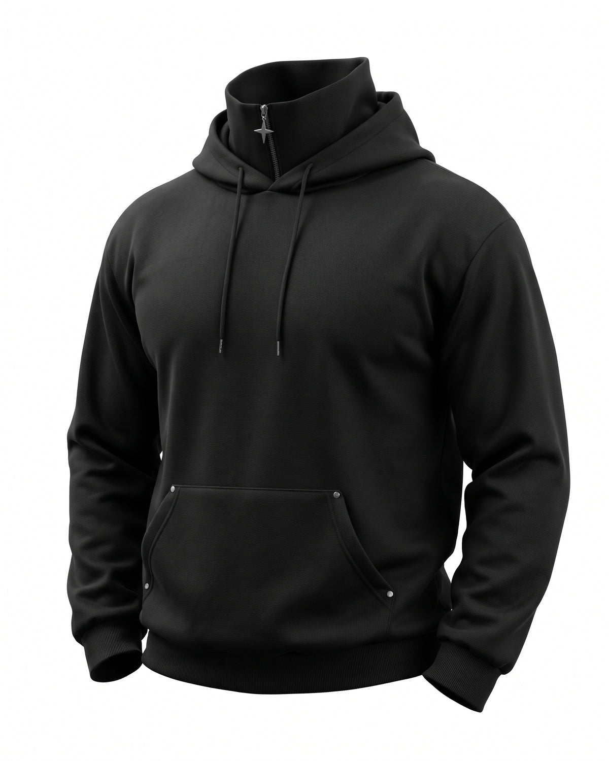 KZZ Men's Long-Sleeve Short-Sleeve Hooded Sweatshirt