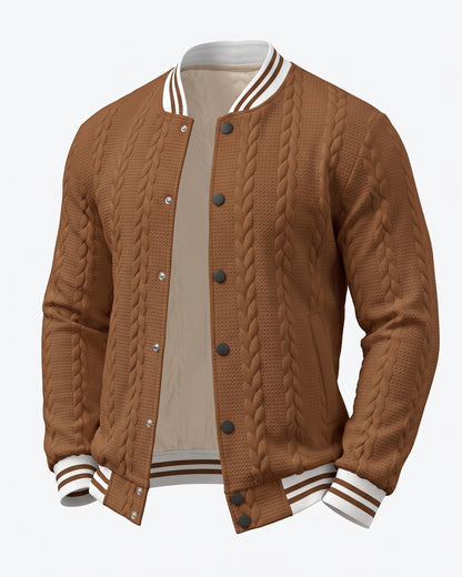 KZZ  Men's Fashion Striped Baseball Jacket