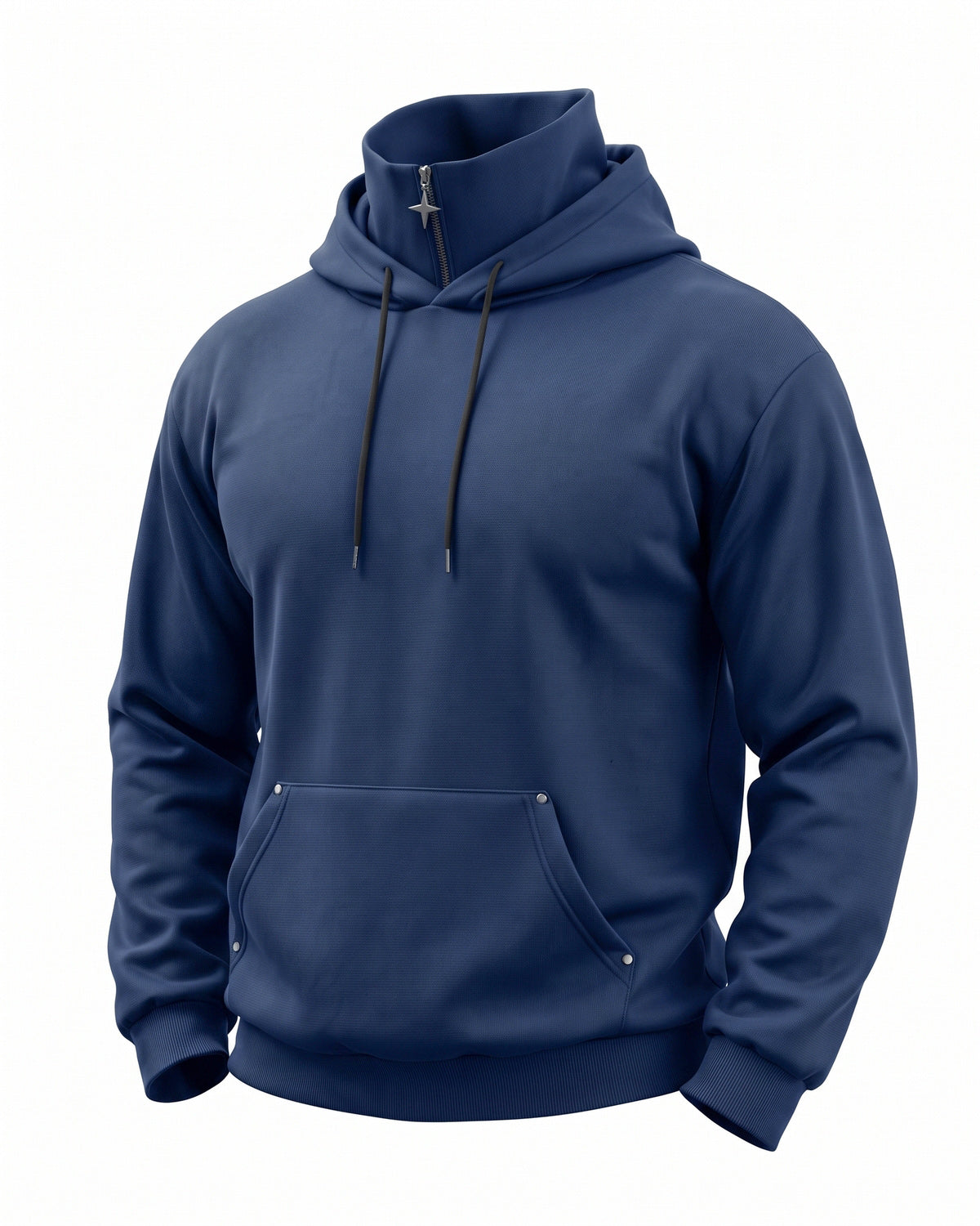 KZZ Men's Long-Sleeve Short-Sleeve Hooded Sweatshirt