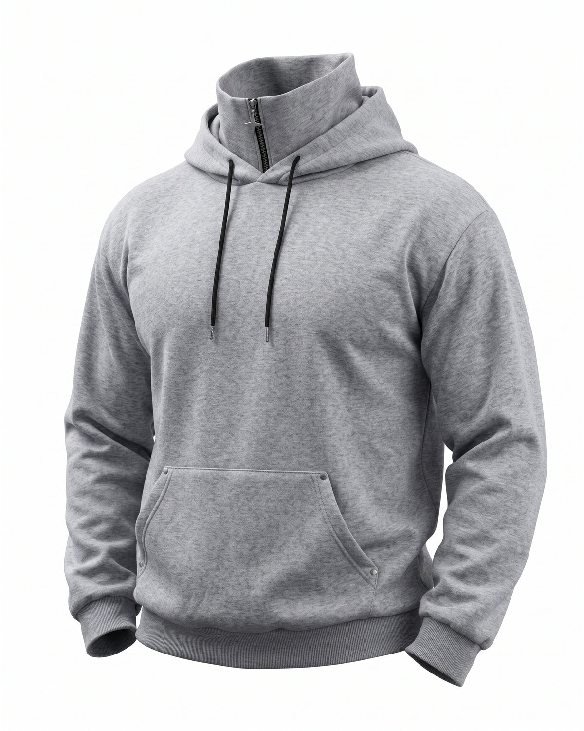 KZZ Men's Long-Sleeve Short-Sleeve Hooded Sweatshirt