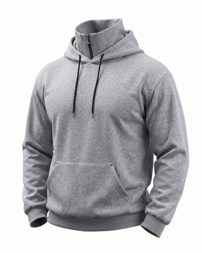 KZZ Men's Long-Sleeve Short-Sleeve Hooded Sweatshirt