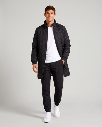 KZZ Casual solid-color long-sleeve zip-up outerwear with a stand collar for winter