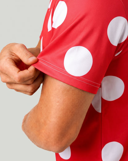 KZZ Men's Polka-Dot Polo Shirt