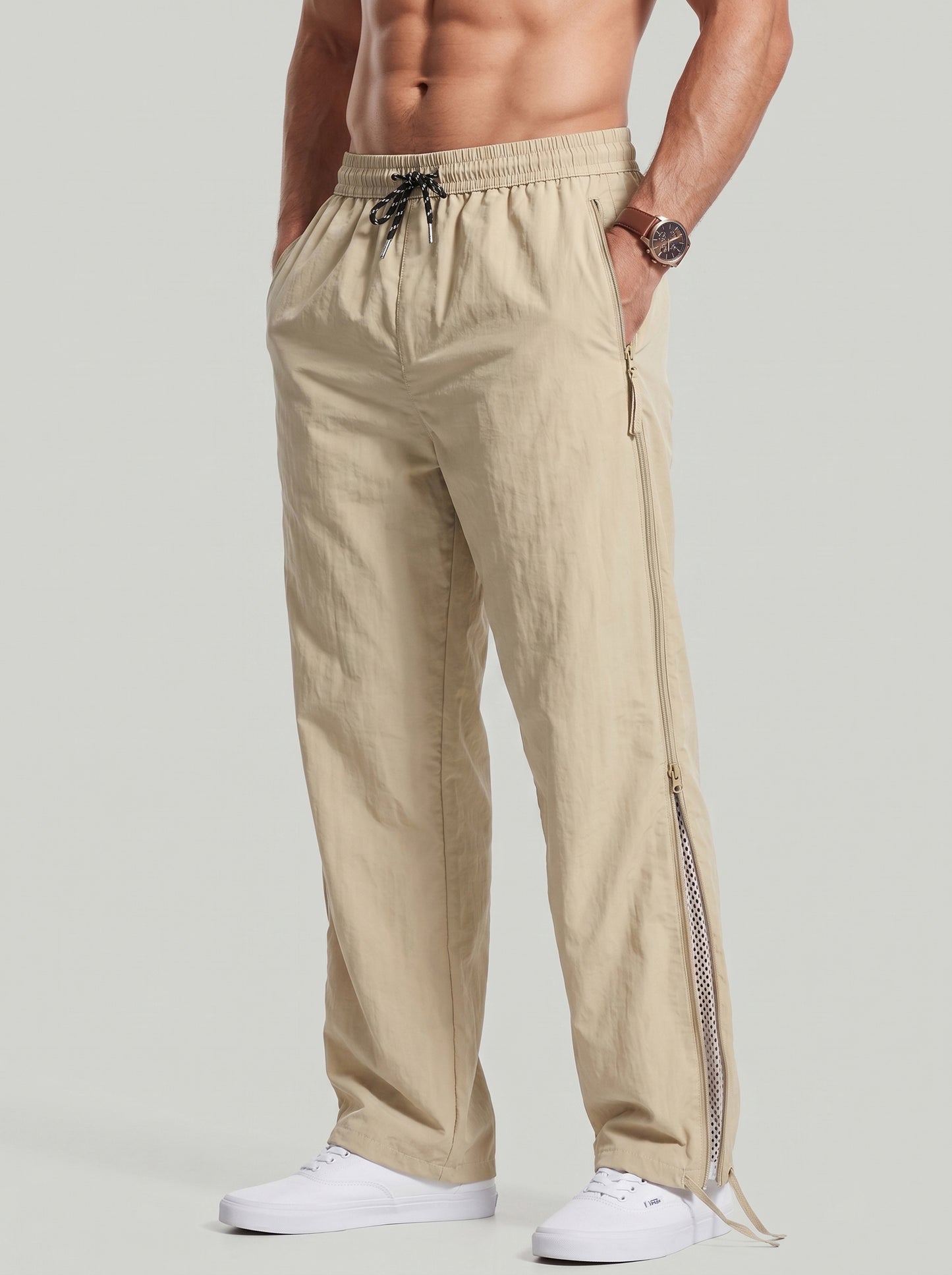KZZ Men's Wide-Leg Techwear Trousers