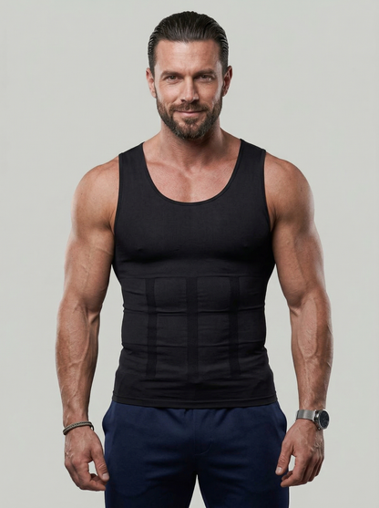 KZZ Men's Solid-Color Slimming & Shaping Vest