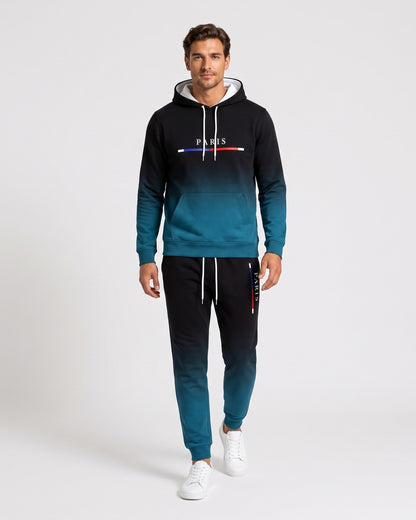 KZZ Men's Street Fashion Hoodie Set  Gradual Color Change  Hot Selling