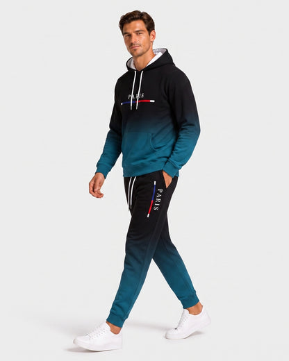 KZZ Men's Street Fashion Hoodie Set  Gradual Color Change  Hot Selling