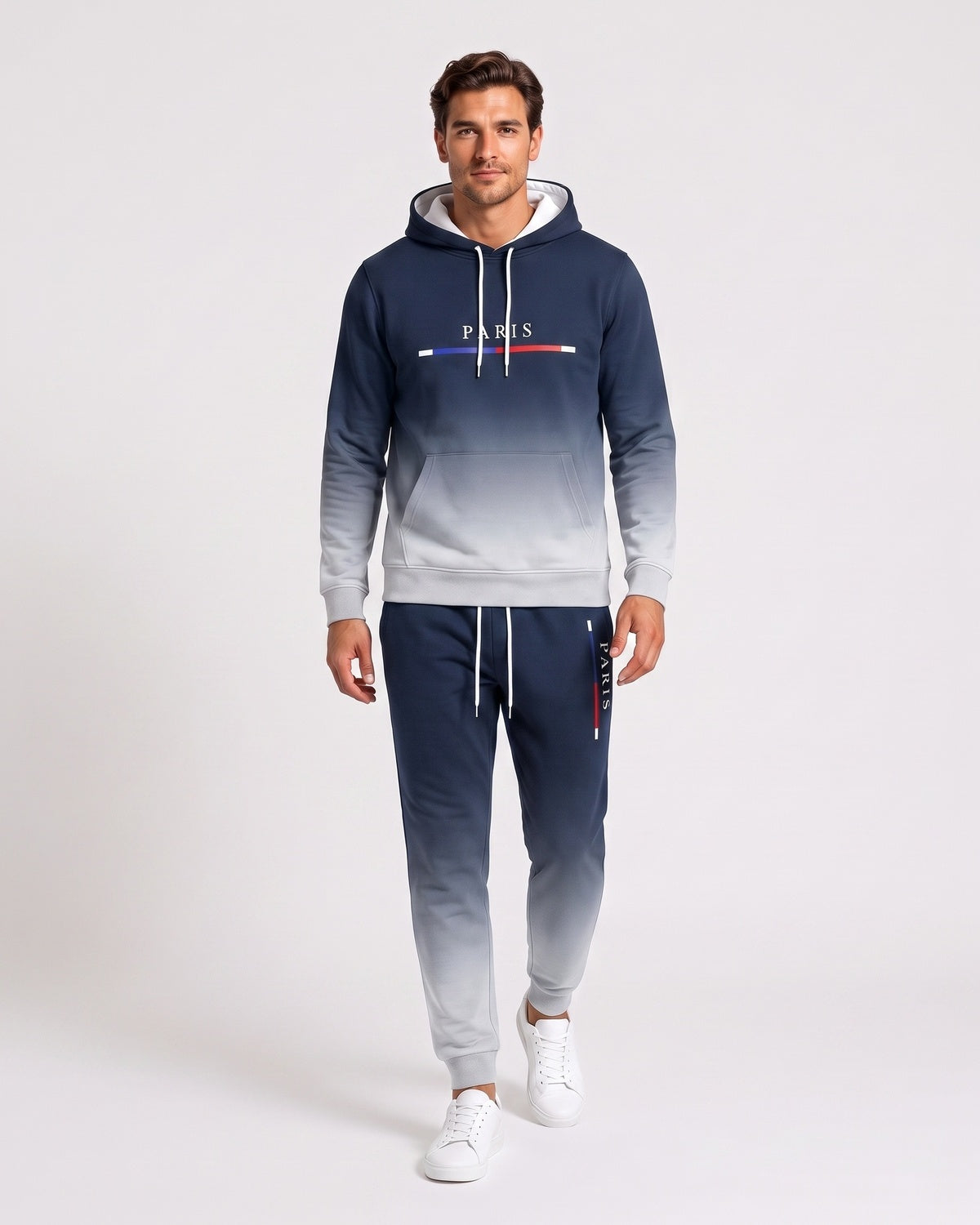 KZZ Men's Street Fashion Hoodie Set  Gradual Color Change  Hot Selling