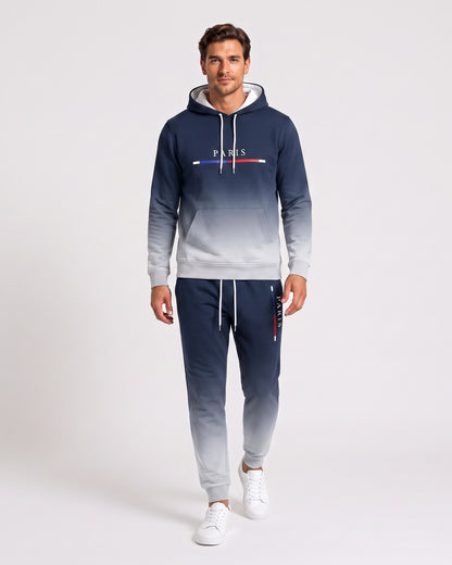 KZZ Men's Street Fashion Hoodie Set  Gradual Color Change  Hot Selling
