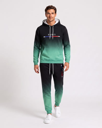 KZZ Men's Street Fashion Hoodie Set  Gradual Color Change  Hot Selling