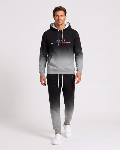 KZZ Men's Street Fashion Hoodie Set  Gradual Color Change  Hot Selling