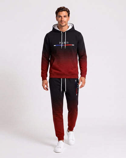 KZZ Men's Street Fashion Hoodie Set  Gradual Color Change  Hot Selling