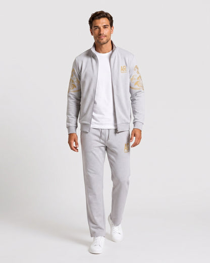 KZZ Everyday Casual Stand Collar Set Men's Fashionable Two-Piece All-Season Versatile
