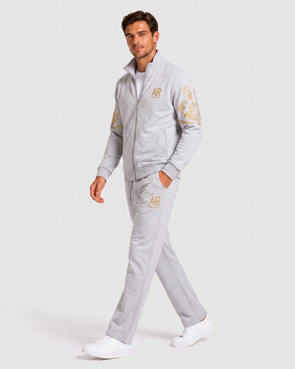 KZZ Everyday Casual Stand Collar Set Men's Fashionable Two-Piece All-Season Versatile