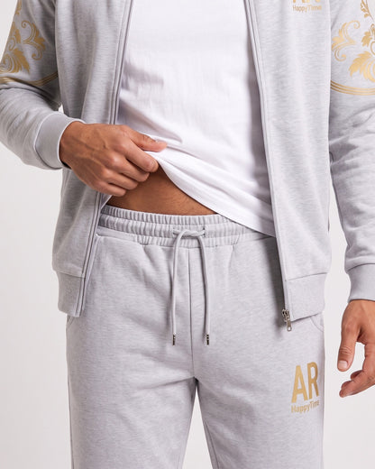 KZZ Everyday Casual Stand Collar Set Men's Fashionable Two-Piece All-Season Versatile
