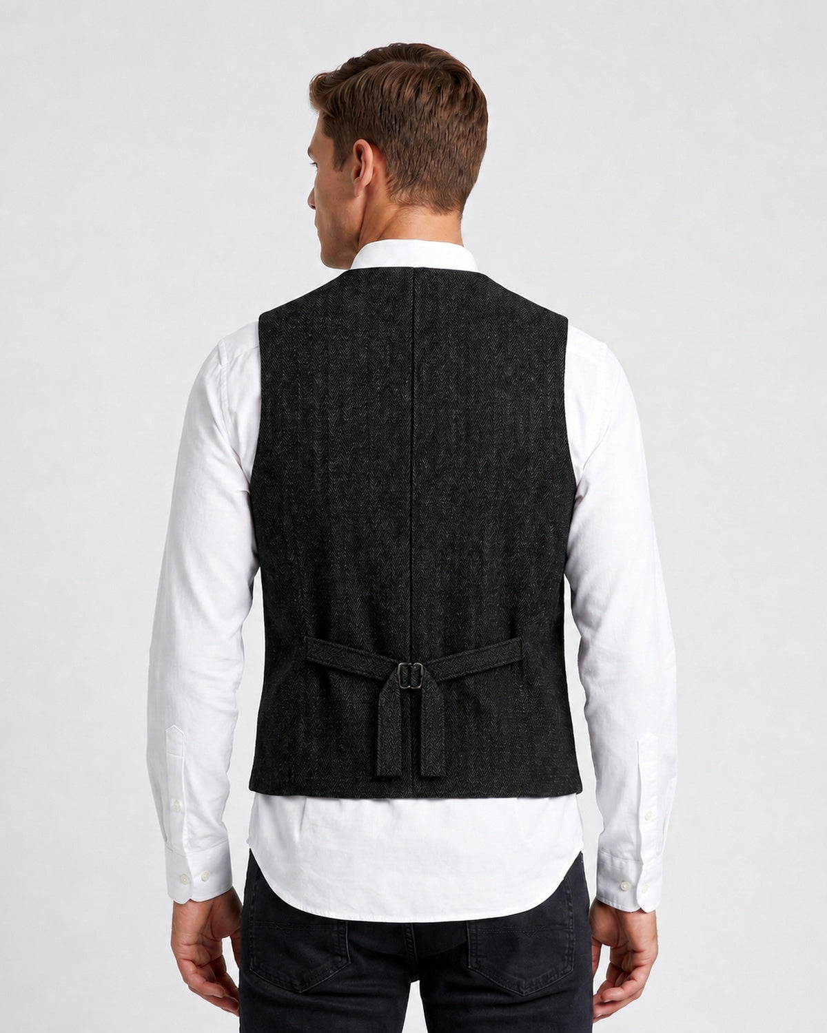 KZZ Men's Retro Tweed Vest