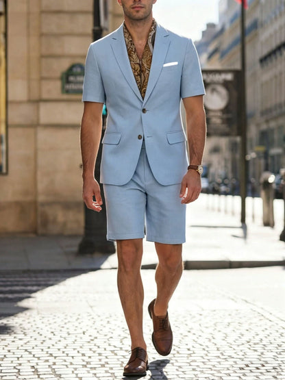 KZZ Short-Sleeve Blazer and Shorts