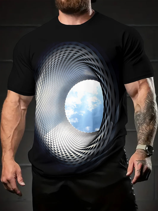 KZZ Men's Crew-Neck Short-Sleeve T-Shirt