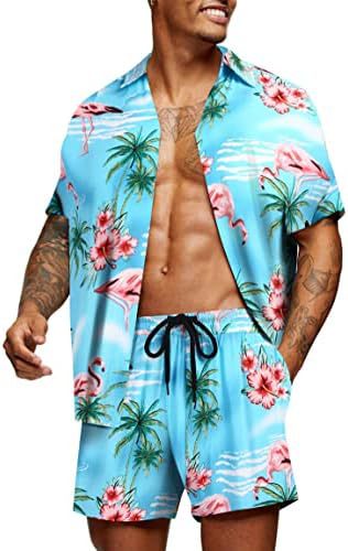 KZZ Men's Hawaiian-Style Suit