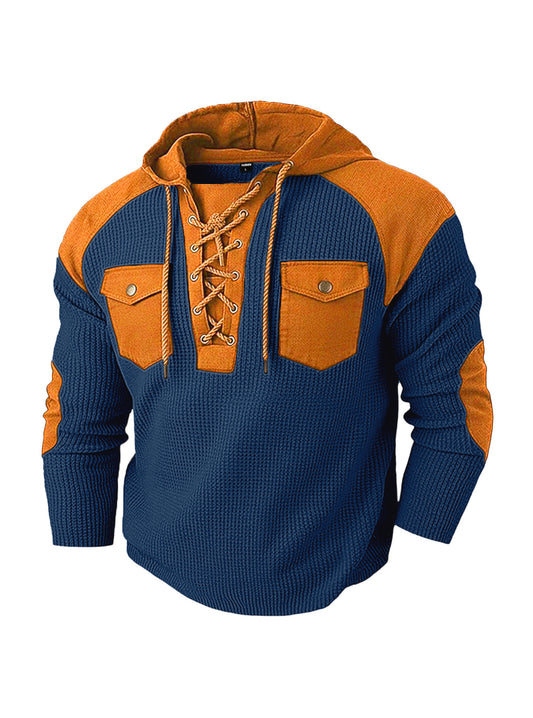 KZZ Men's casual hooded sweatshirt