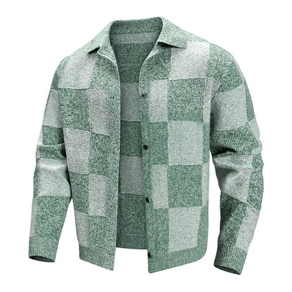 KZZ Men's street style plaid jacket