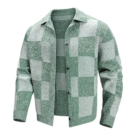 KZZ Men's street style plaid jacket