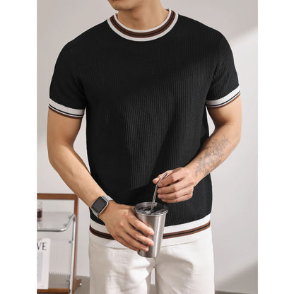 KZZ Casual Short-Sleeve Pullover Knit Top