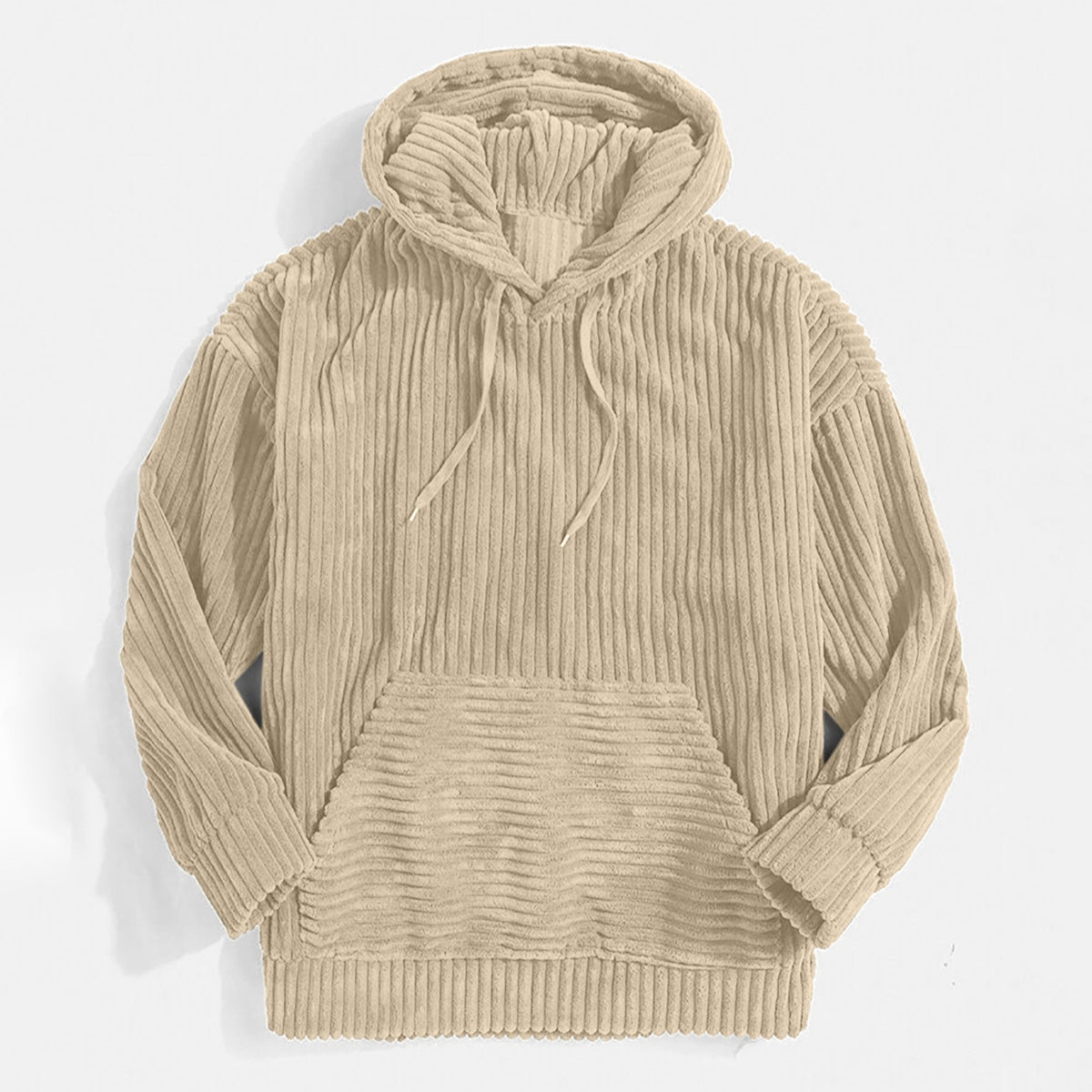 KZZ Men's Autumn/Winter Hooded Solid Color Hoodie