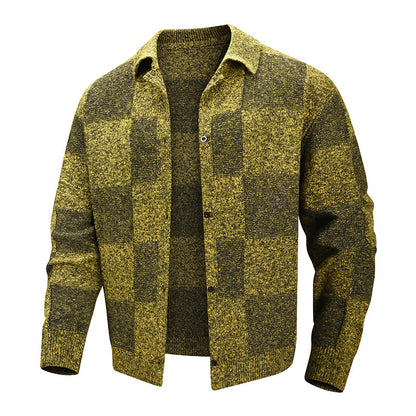 KZZ Men's street style plaid jacket