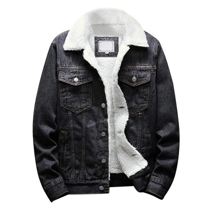 KZZ Men's Fleece Lined Denim Jacket Warm Winter Trucker Jacket