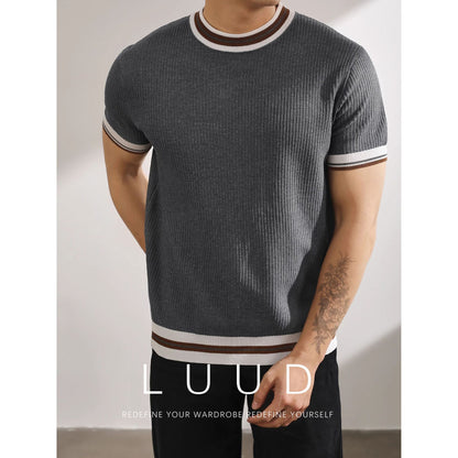 KZZ Casual Short-Sleeve Pullover Knit Top