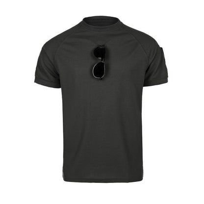 KZZ Men's Summer Solid-Color Crew-Neck Short-Sleeve T-Shirt