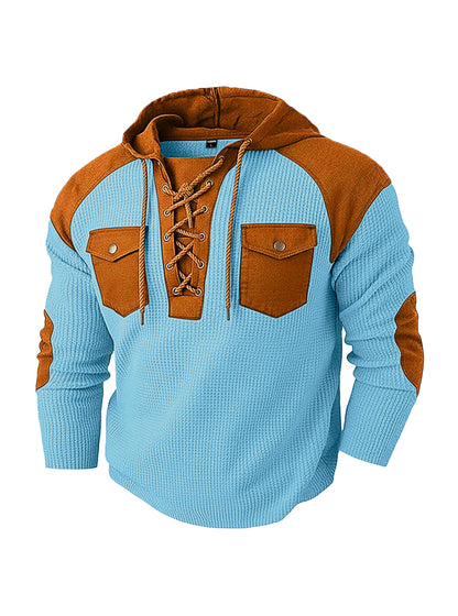 KZZ Men's casual hooded sweatshirt