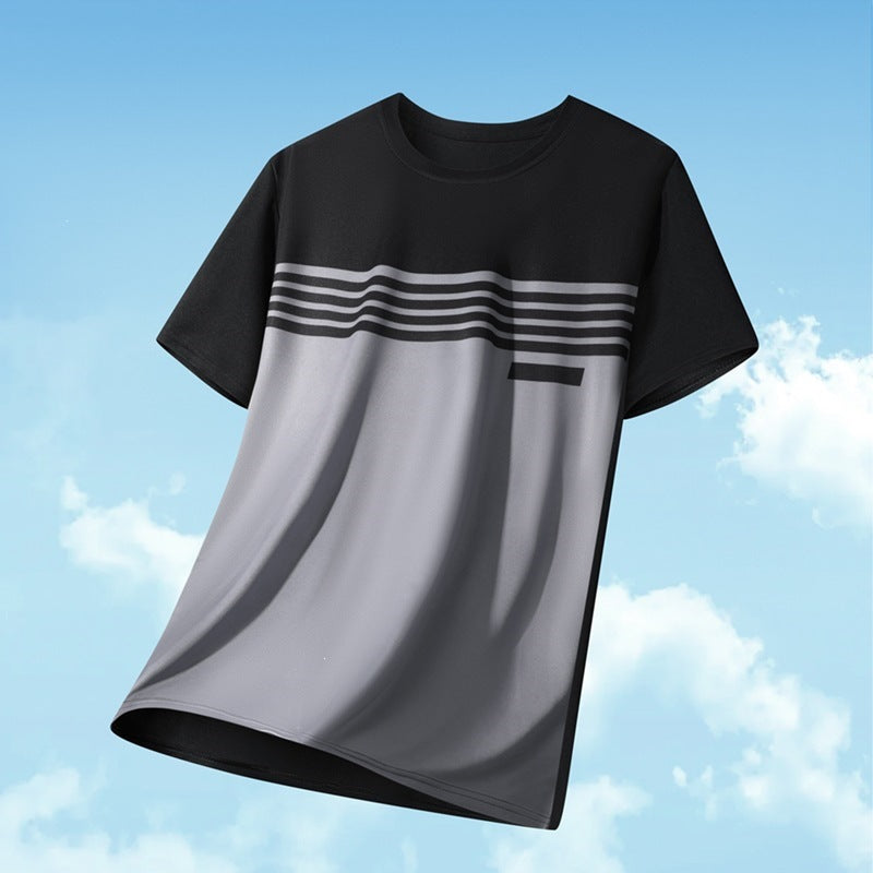 KZZ Men's Color-Block T-Shirt (Summer)
