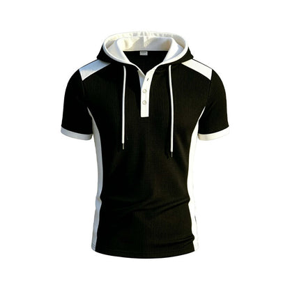 KZZ Waffle-Knit Short-Sleeve Top