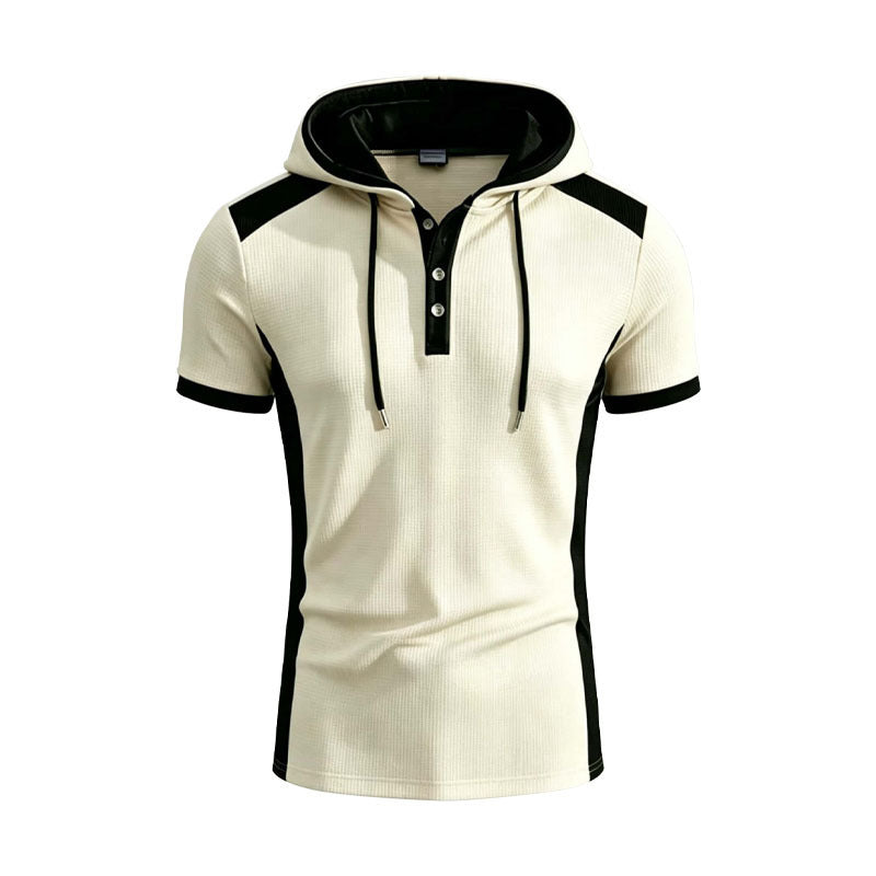 KZZ Waffle-Knit Short-Sleeve Top