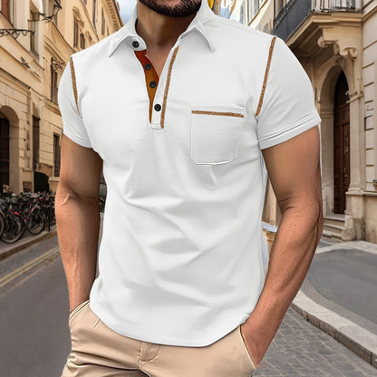KZZ Men's Regular Fit Short Sleeve Top, Casual Sport Shirt