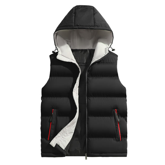 KZZ Men's versatile hooded casual vest