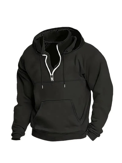 KZZ Men's Heavyweight Hooded Sweatshirt - Winter Warm Pullover Hoodie