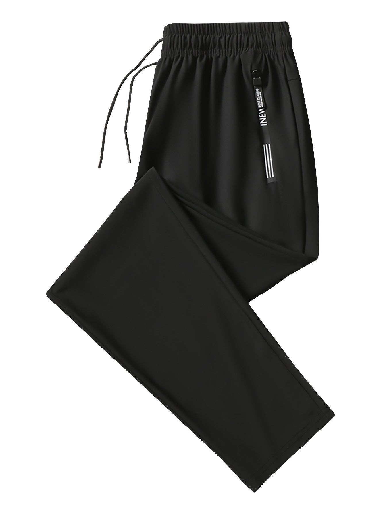 KZZ Men's Summer High Elastic Ice Silk Pants