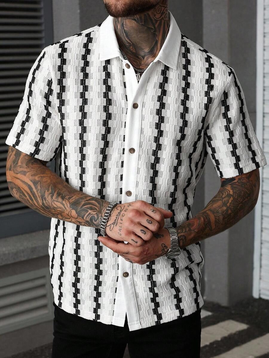 KZZ Stylish and Elegant Men's Plaid Shirt